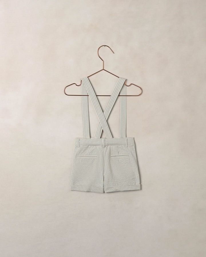 SUSPENDER SHORT || SKY STRIPE