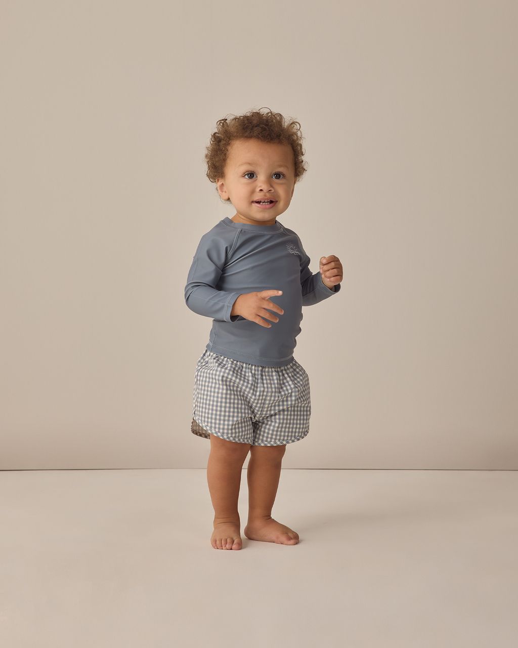 BOYS SWIM SHORT || OCEAN GINGHAM