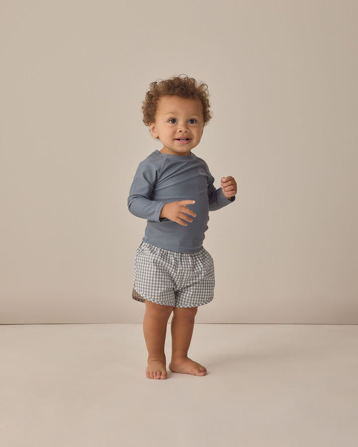 BOYS SWIM SHORT || OCEAN GINGHAM