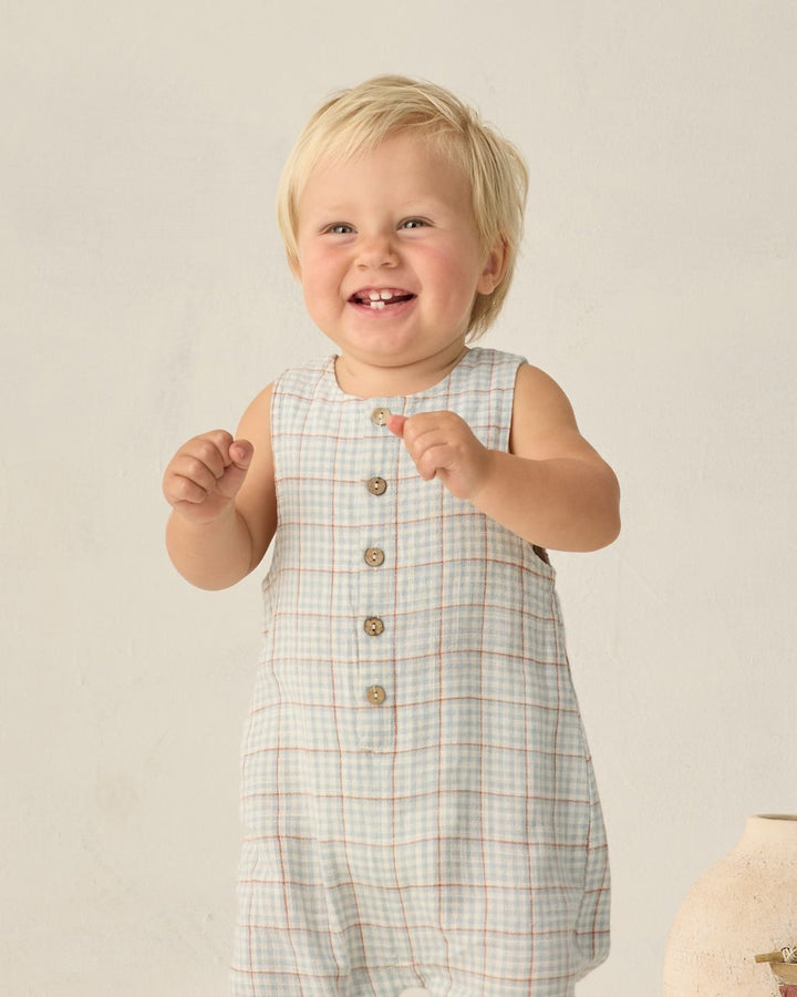 BUTTON JUMPSUIT || LIGHT BLUE STRIPE