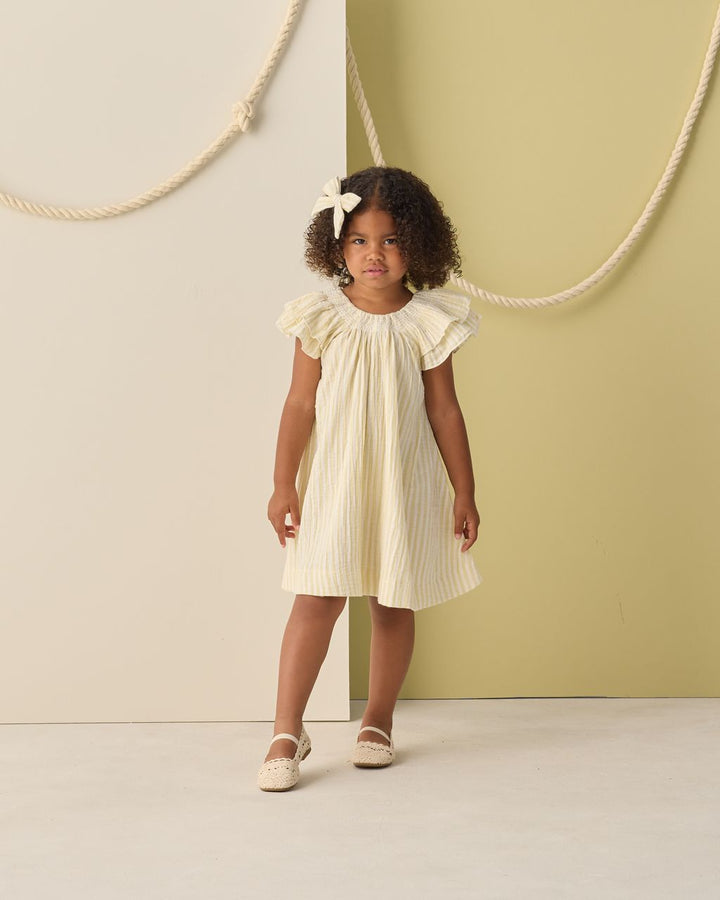LUCIA DRESS || CITRON STRIPE