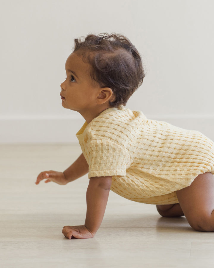 RELAXED BUBBLE ROMPER || YELLOW