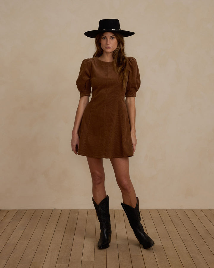 LEVI MINI DRESS | SADDLE