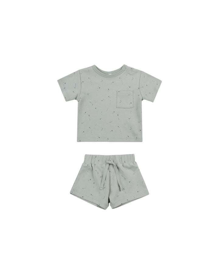 BOXY POCKET TEE + SHORT SET || CONSTELLATIONS