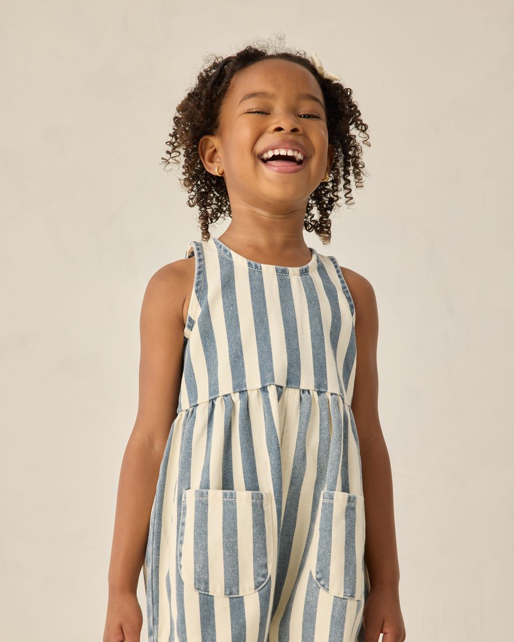 DANI ROMPER || NAVY STRIPE