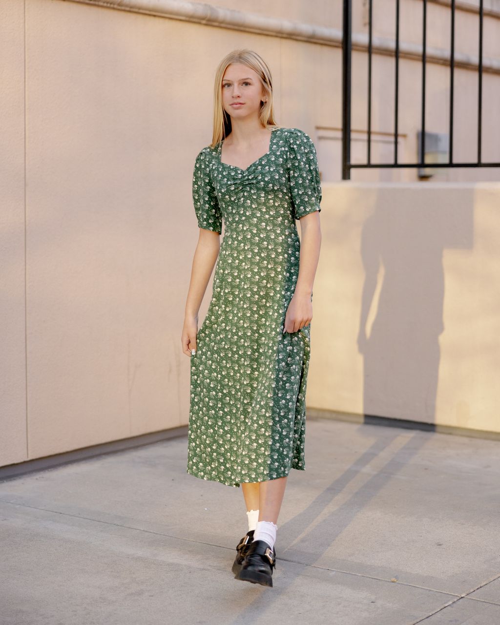 VIOLET DRESS | GREEN DITSY