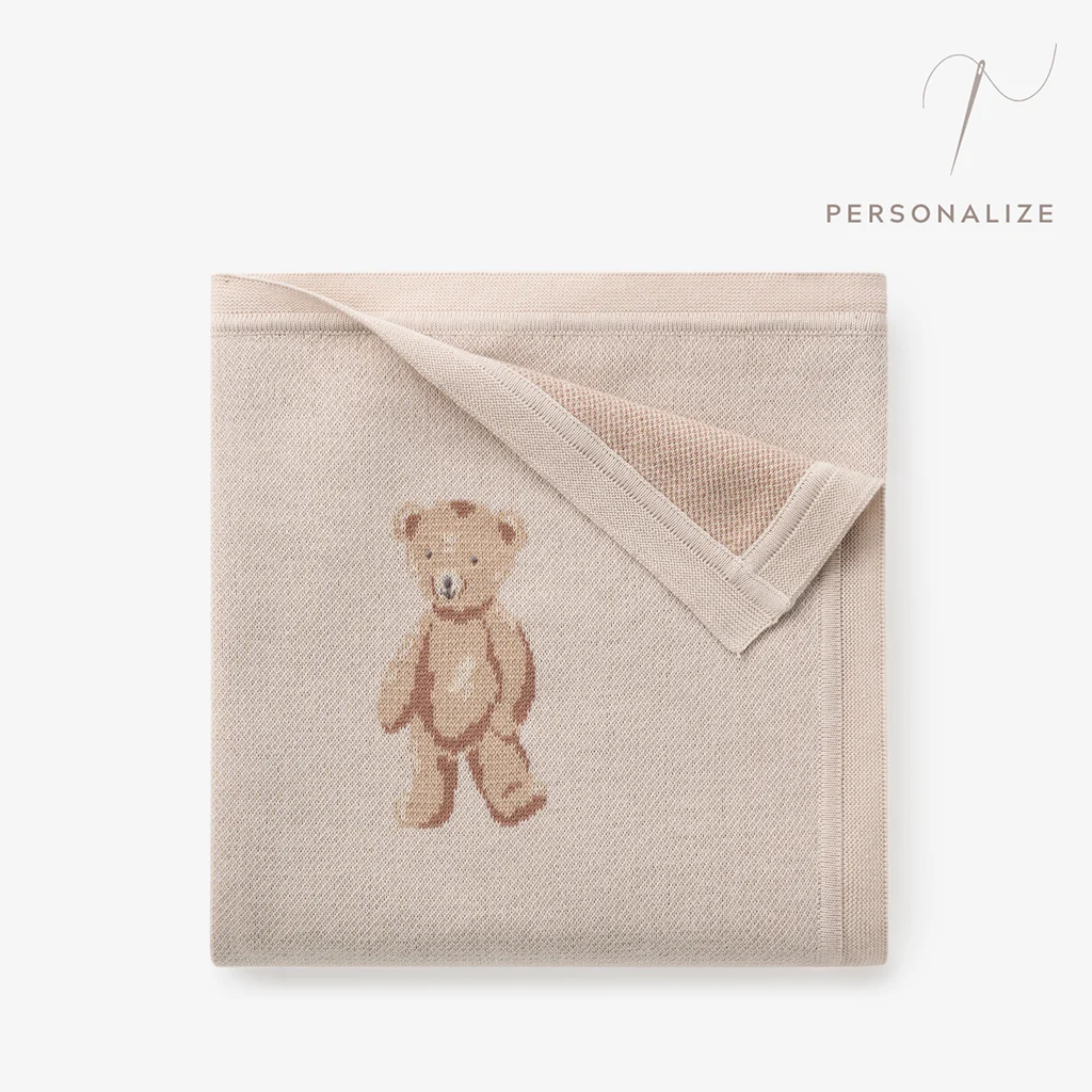 teddy bear knit blanket