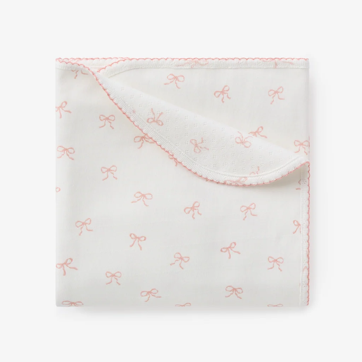 swaddle blanket || pink bows