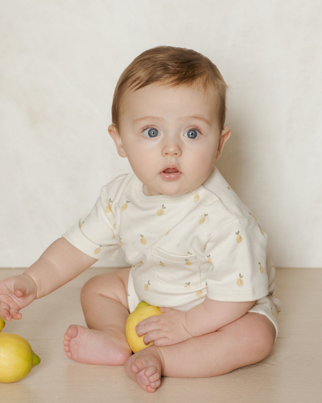 BOXY POCKET TEE + SHORT SET || LEMONS