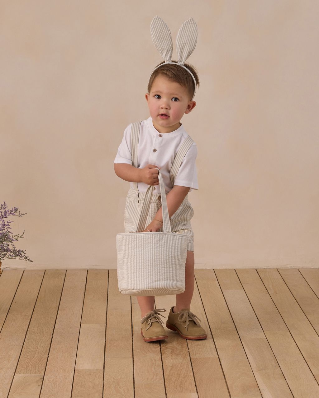 EASTER BASKET || SKY STRIPE SEERSUCKER