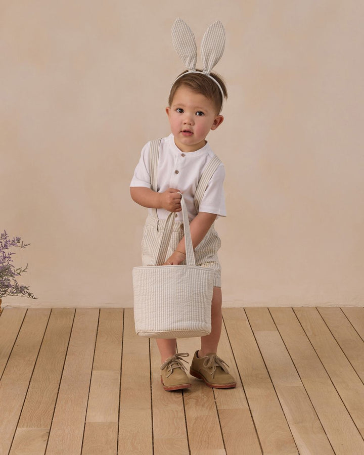 EASTER BASKET || SKY STRIPE SEERSUCKER