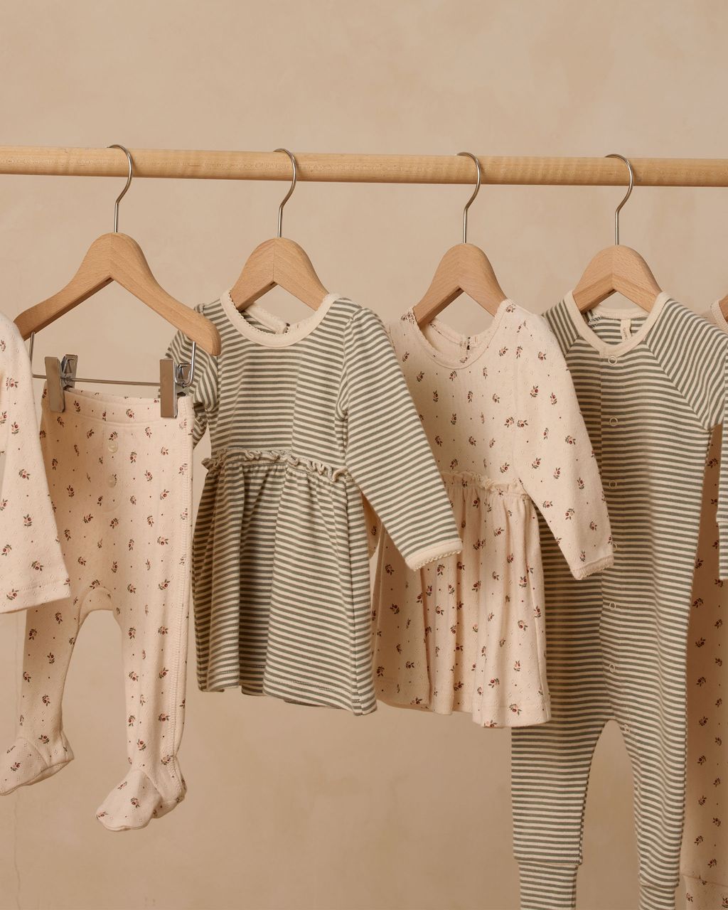 POINTELLE LONG JOHN || FOREST STRIPE