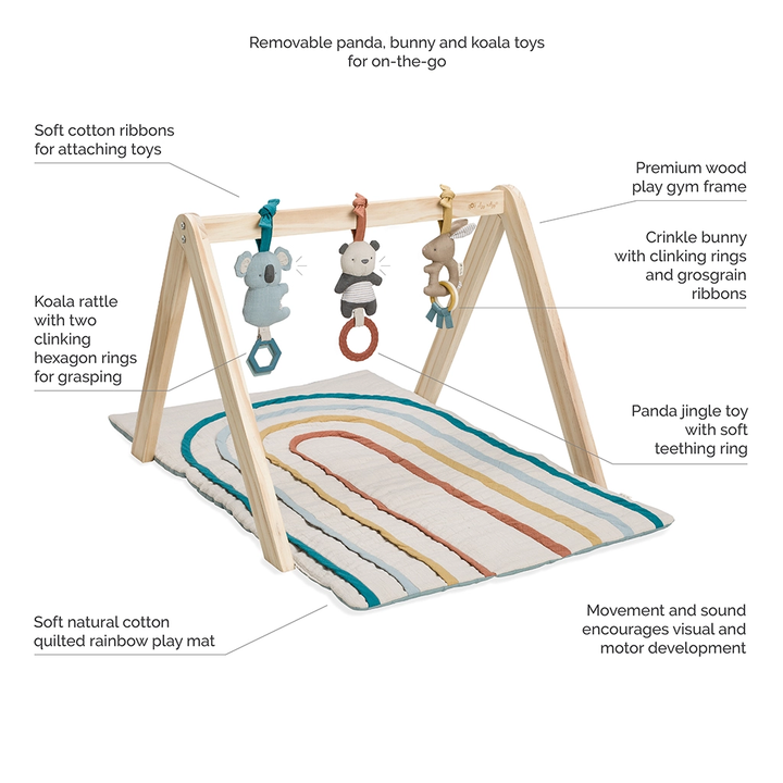 BITZY BESPOKE RITZY ACTIVITY WOODEN GYM || RAINBOW