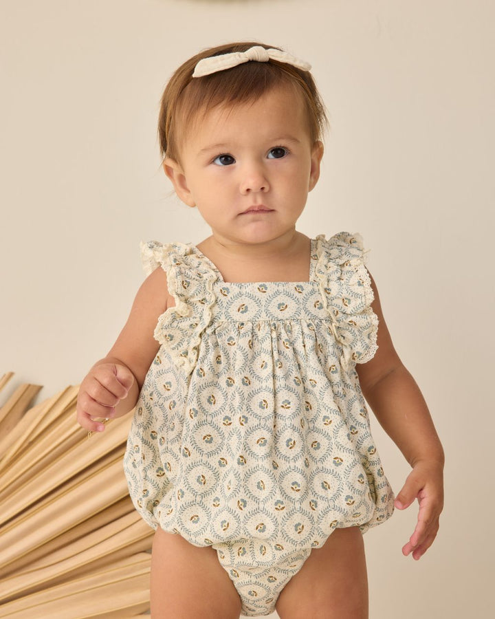 MAYA ROMPER || GREEN FLEUR