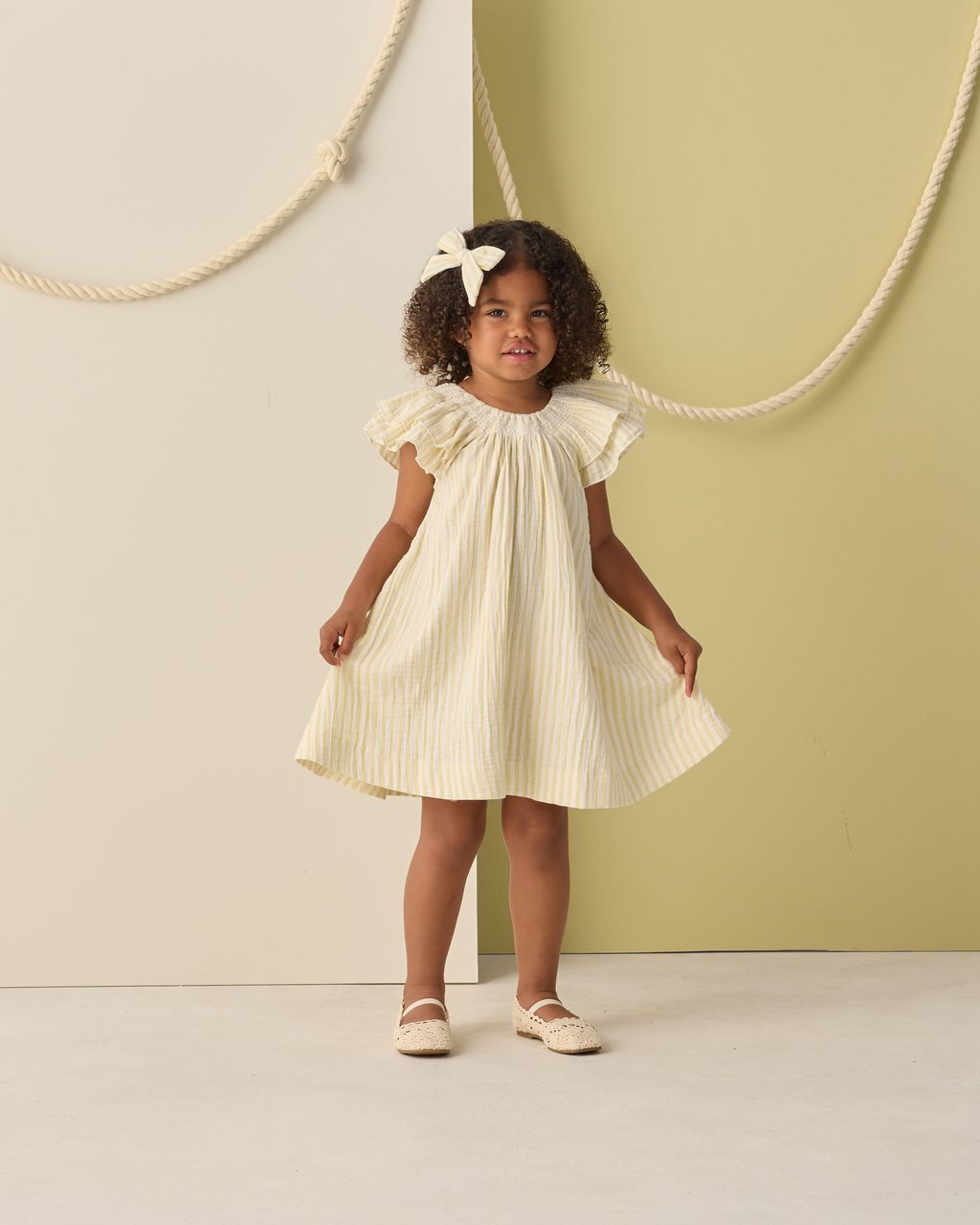 LUCIA DRESS || CITRON STRIPE