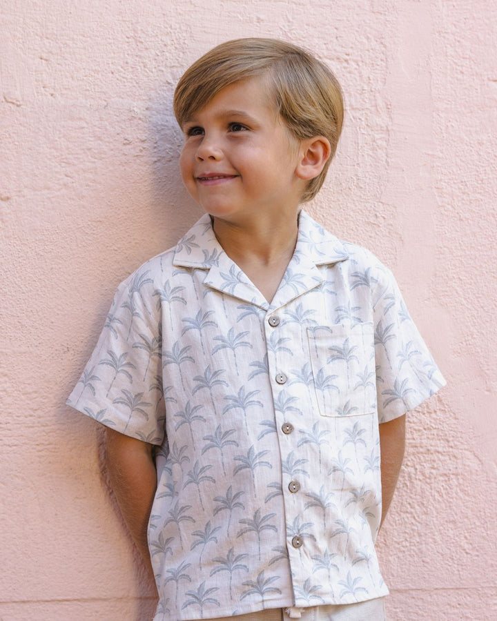 LAPEL COLLAR SHIRT || PALM TREES