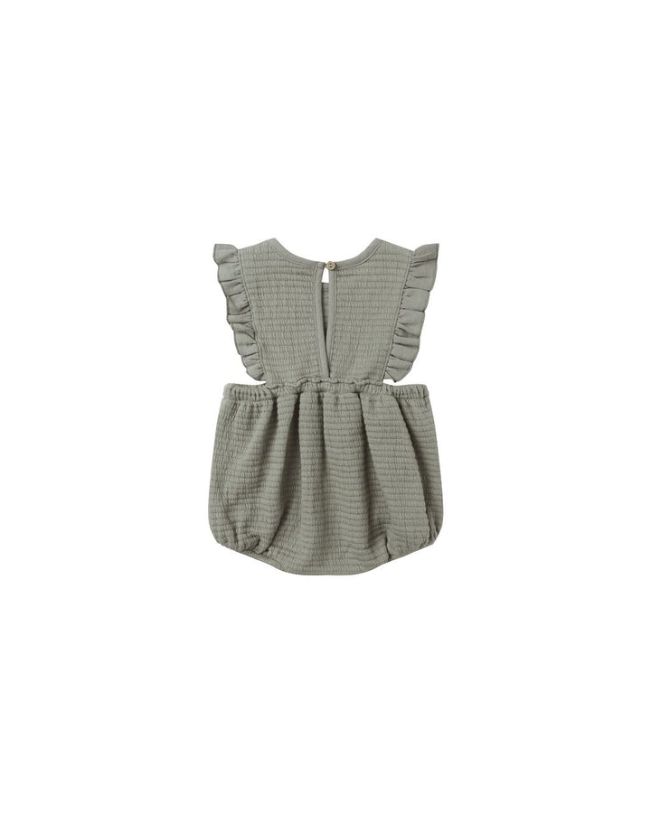 RUFFLE BUBBLE ROMPER || FOREST
