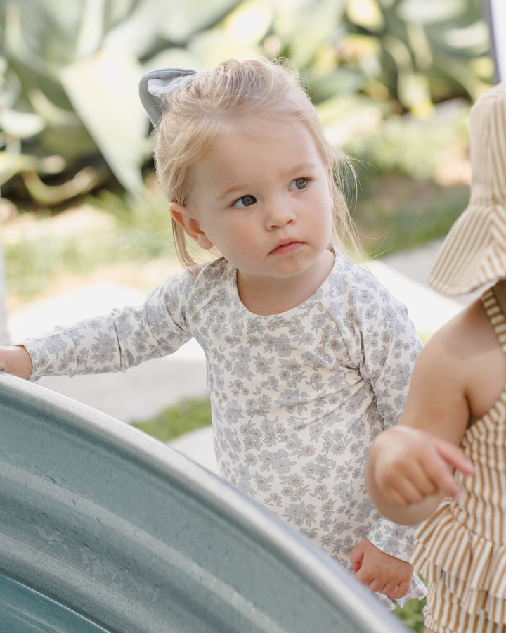 OLIVIA RASHGUARD ONE-PIECE || BLUE FLORAL
