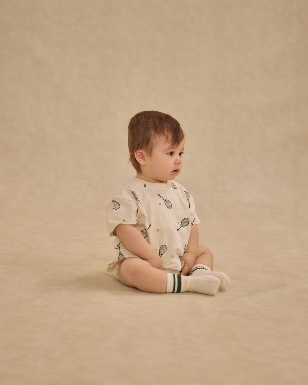 STRIPE SOCKS, SET OF 2 || BROWN + GREEN STRIPE