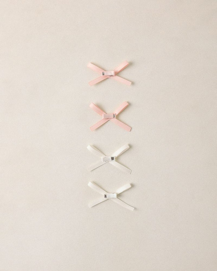 MINI SATIN RIBBON BOWS || PEARL, IVORY
