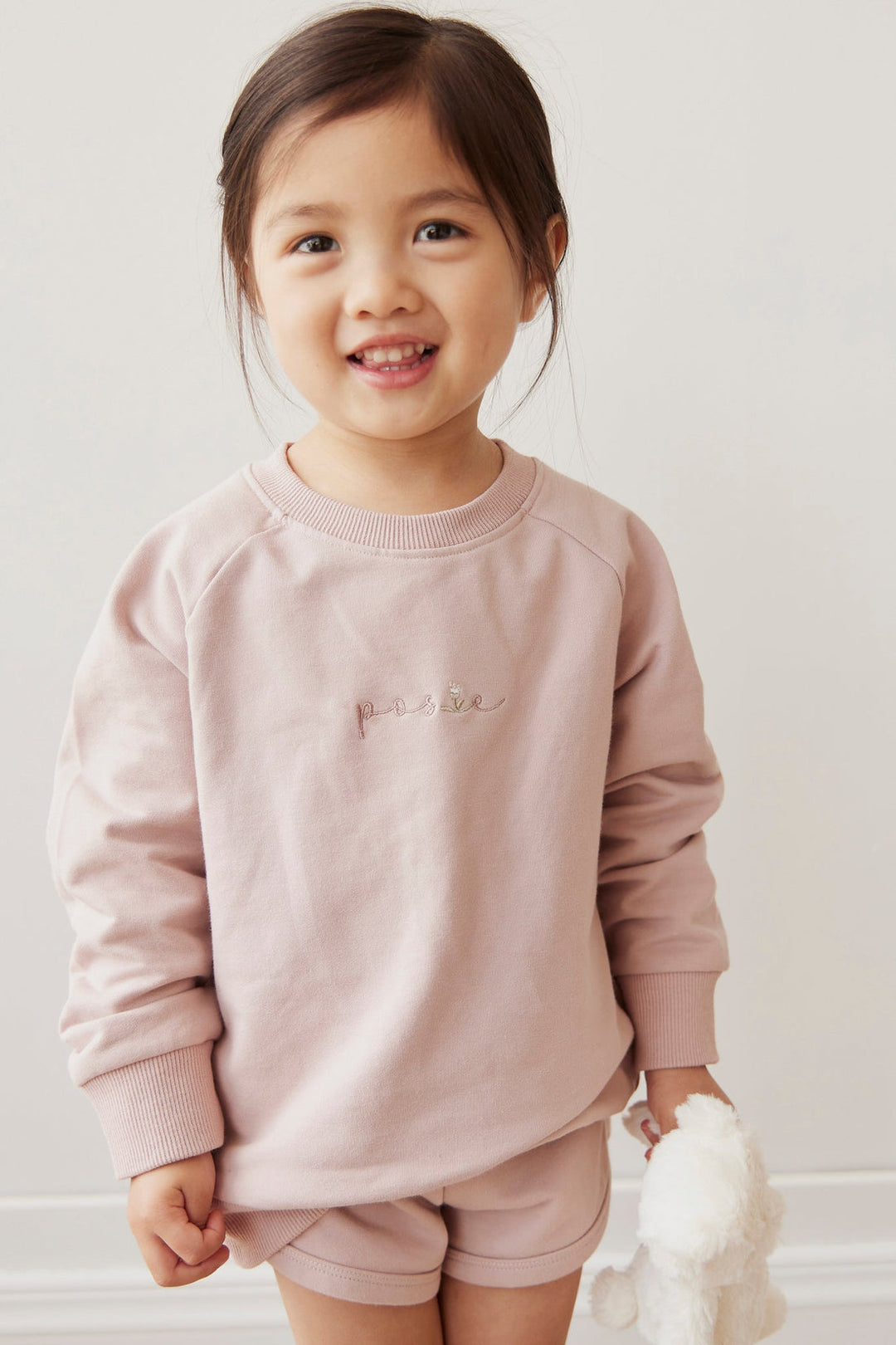 ORGANIC COTTON CHLOE SWEATSHIRT || POWDER PINK