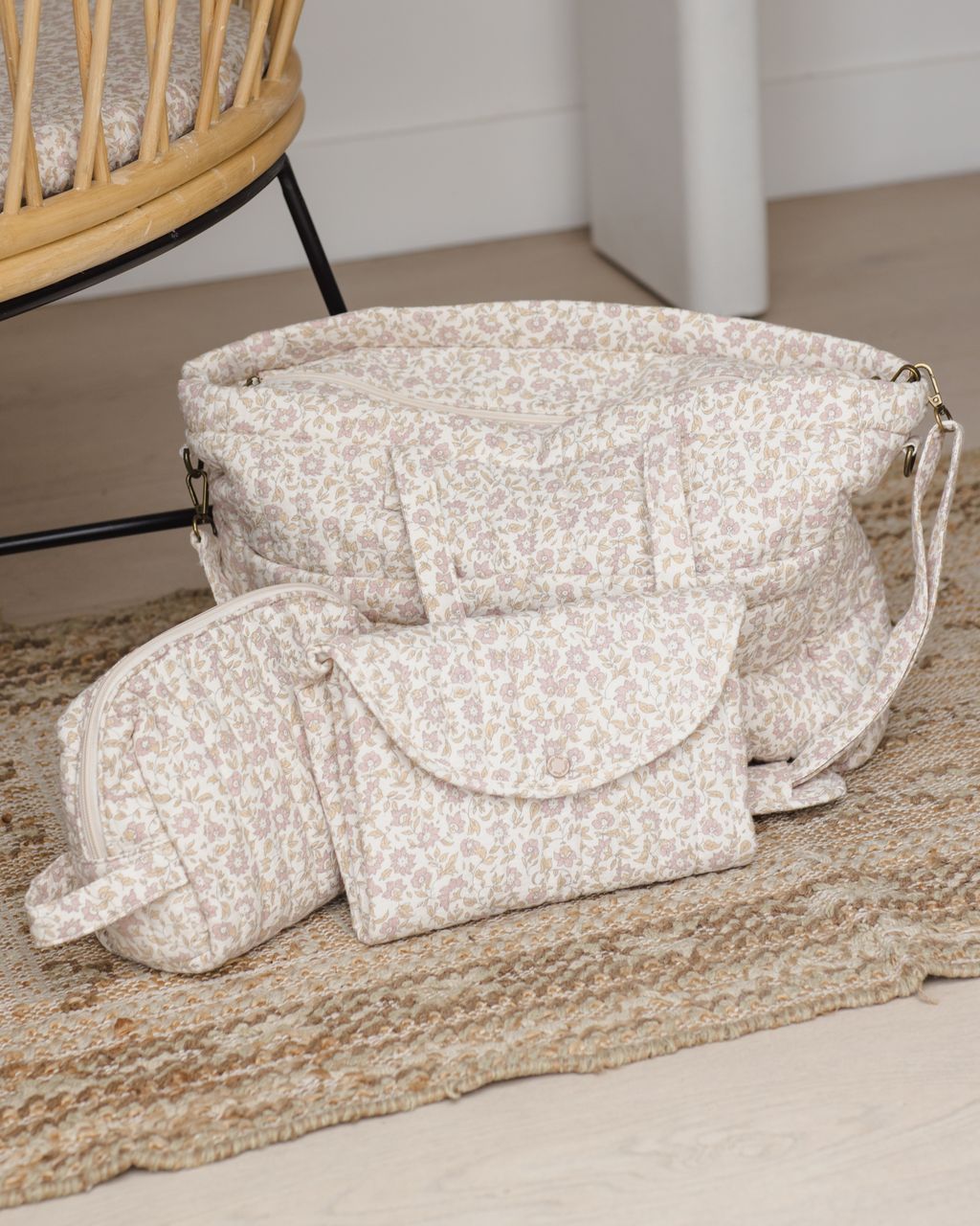 DIAPER BAG + CHANGING MAT || WILDFLOWER WOVEN
