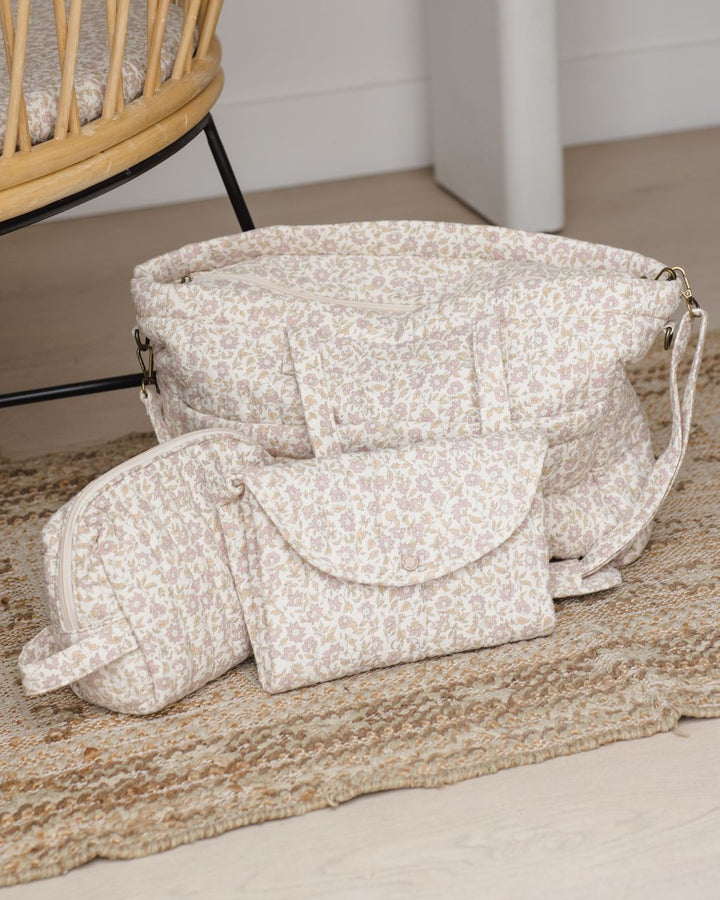 DIAPER BAG + CHANGING MAT || WILDFLOWER WOVEN