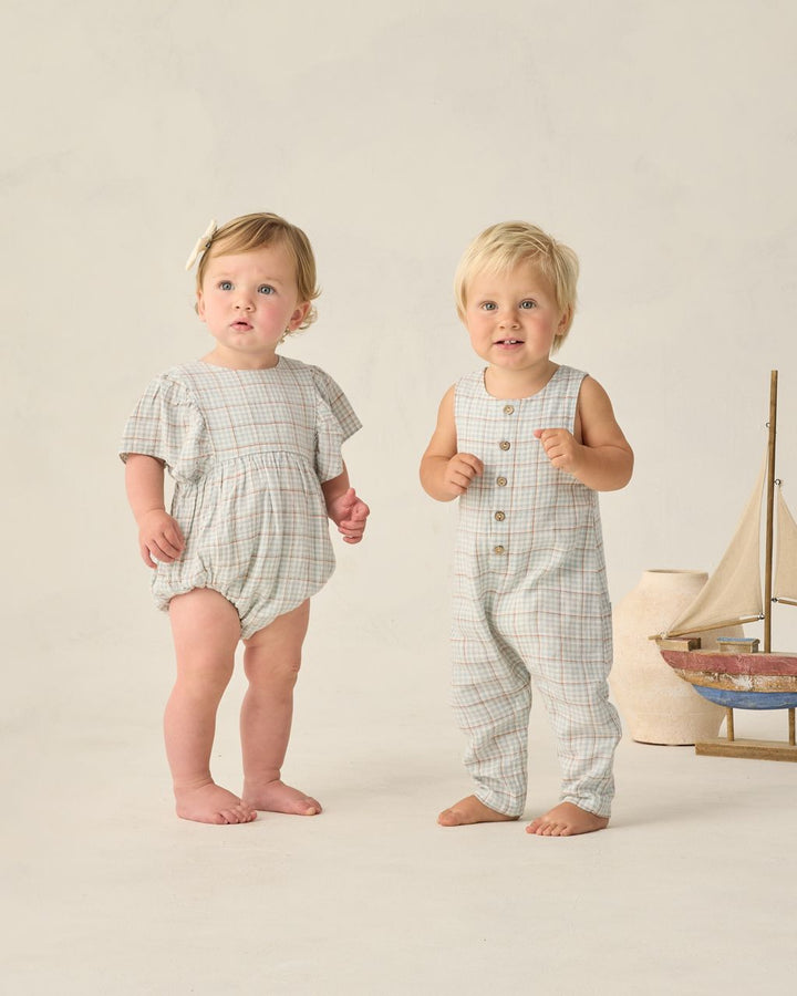 BUTTON JUMPSUIT || LIGHT BLUE STRIPE