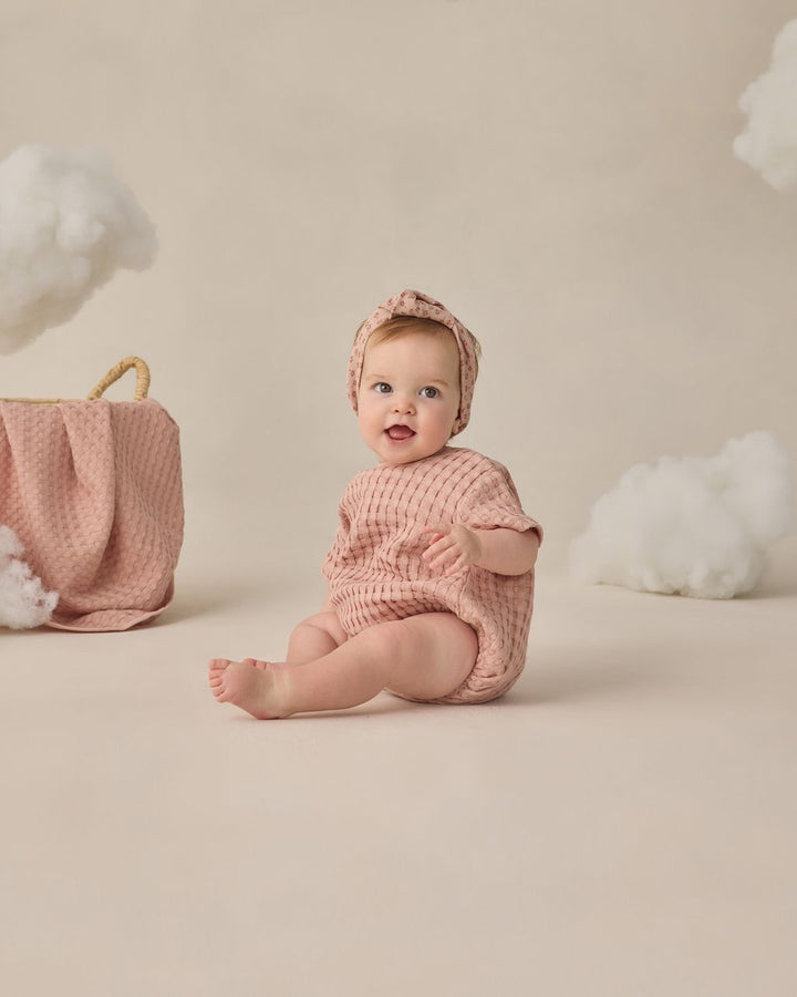 RELAXED BUBBLE ROMPER || BLUSH