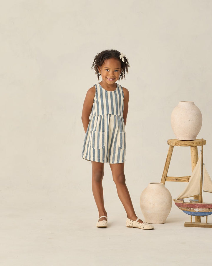 DANI ROMPER || NAVY STRIPE