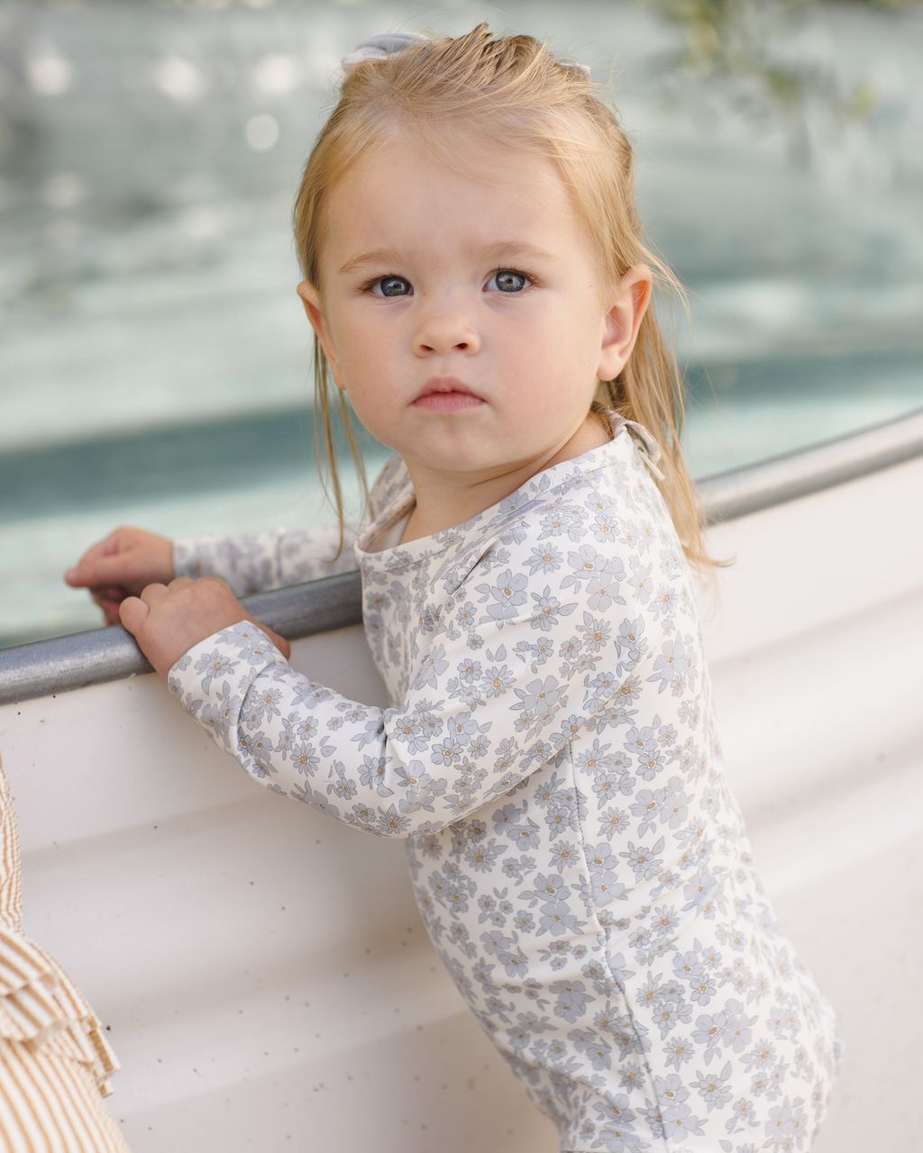 OLIVIA RASHGUARD ONE-PIECE || BLUE FLORAL