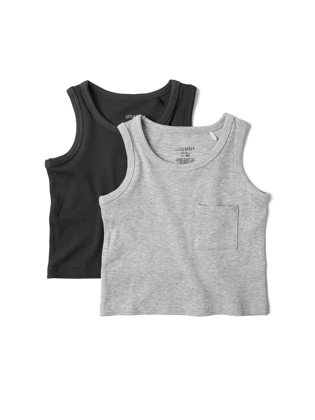 RIBBED TANK || LIGHT HEATHER GREY