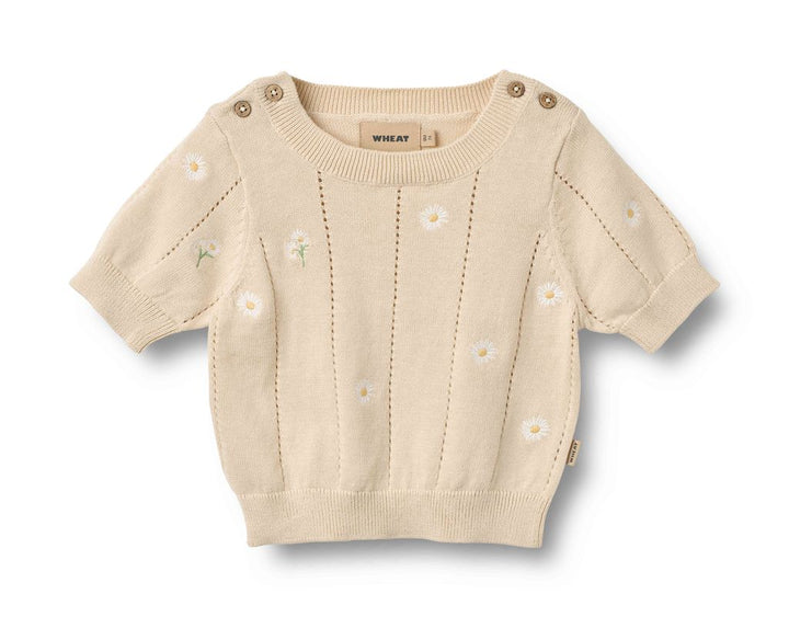 KNIT SET || SANDSHELL WHITE FLOWERS