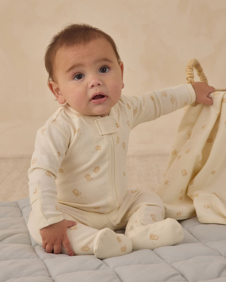 ZIP LONG SLEEVE SLEEPER FOOTIE || CHICKS
