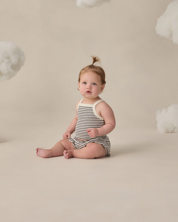 EVIE TANK + SHORTIE SET || OCEAN STRIPE