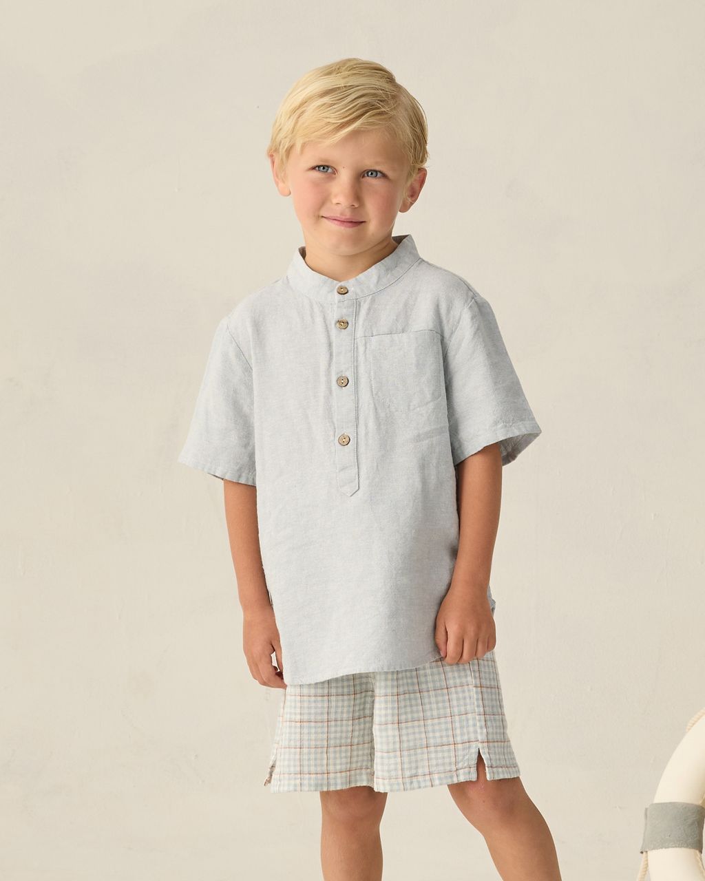 PERRY SHORT || LIGHT BLUE PLAID