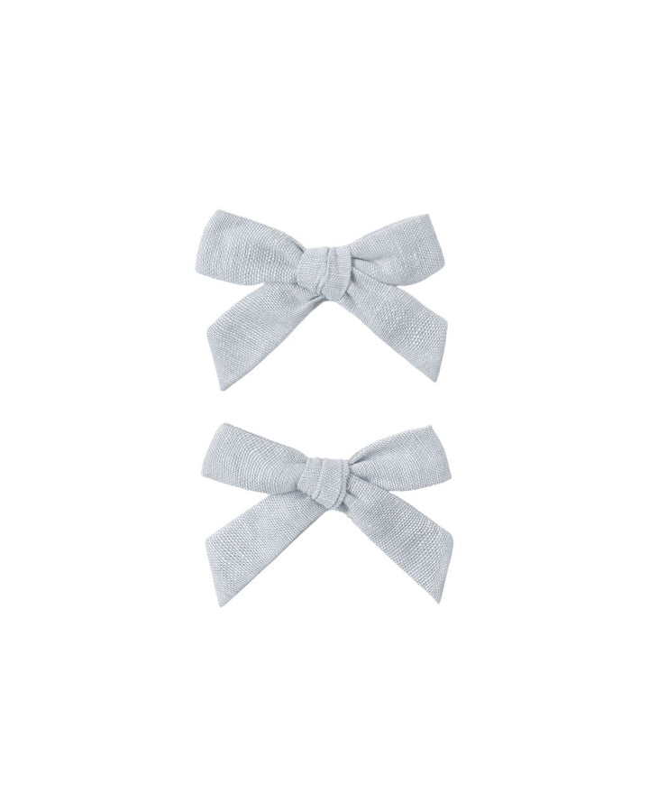 BOWS SET OF 2 || HEATHERED LIGHT BLUE