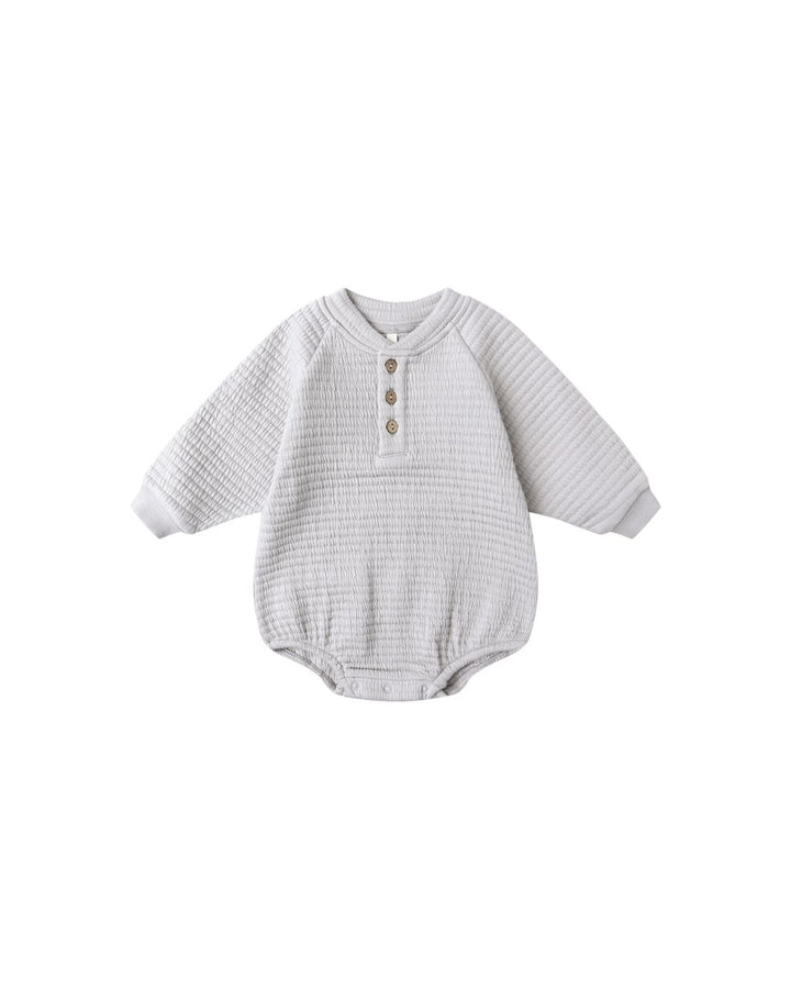 HENLEY BUBBLE ROMPER || FROST