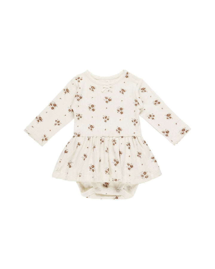 POINTELLE SKIRTED BODYSUIT || AUTUMN FLORA