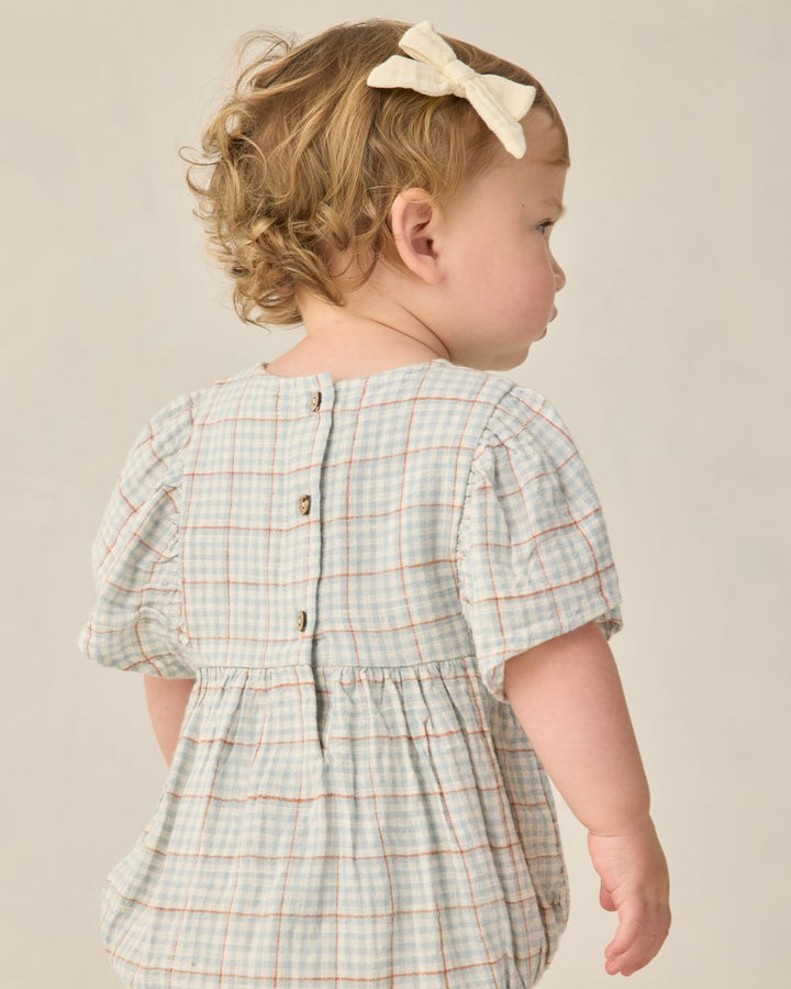 KALEA ROMPER || LIGHT BLUE PLAID