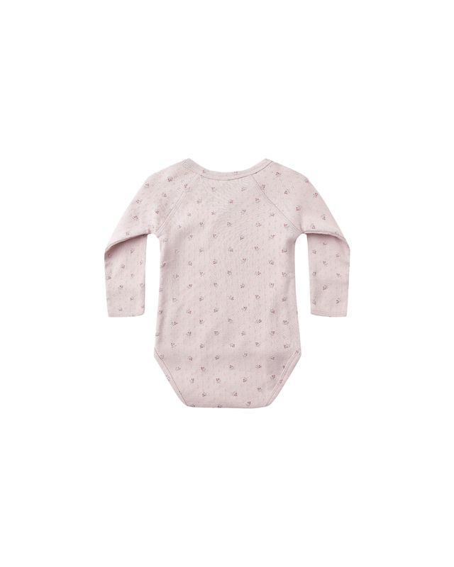 SIDE SNAP BODYSUIT || LILAC DITSY