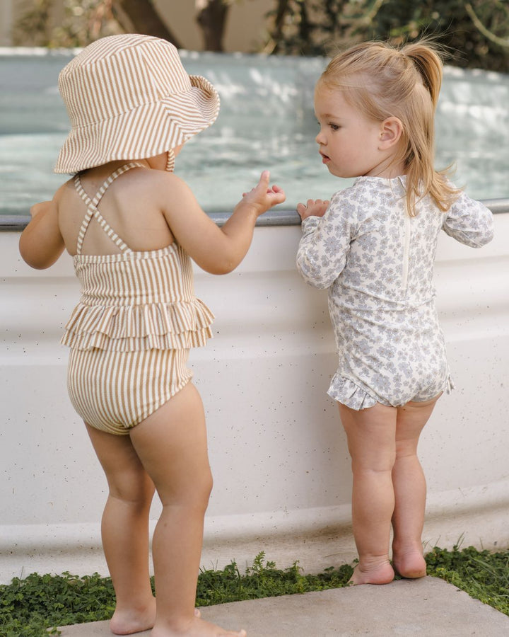 OLIVIA RASHGUARD ONE-PIECE || BLUE FLORAL