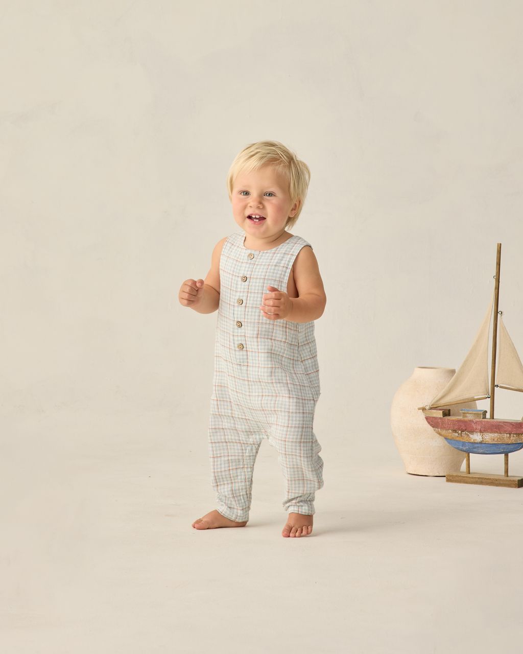 BUTTON JUMPSUIT || LIGHT BLUE STRIPE