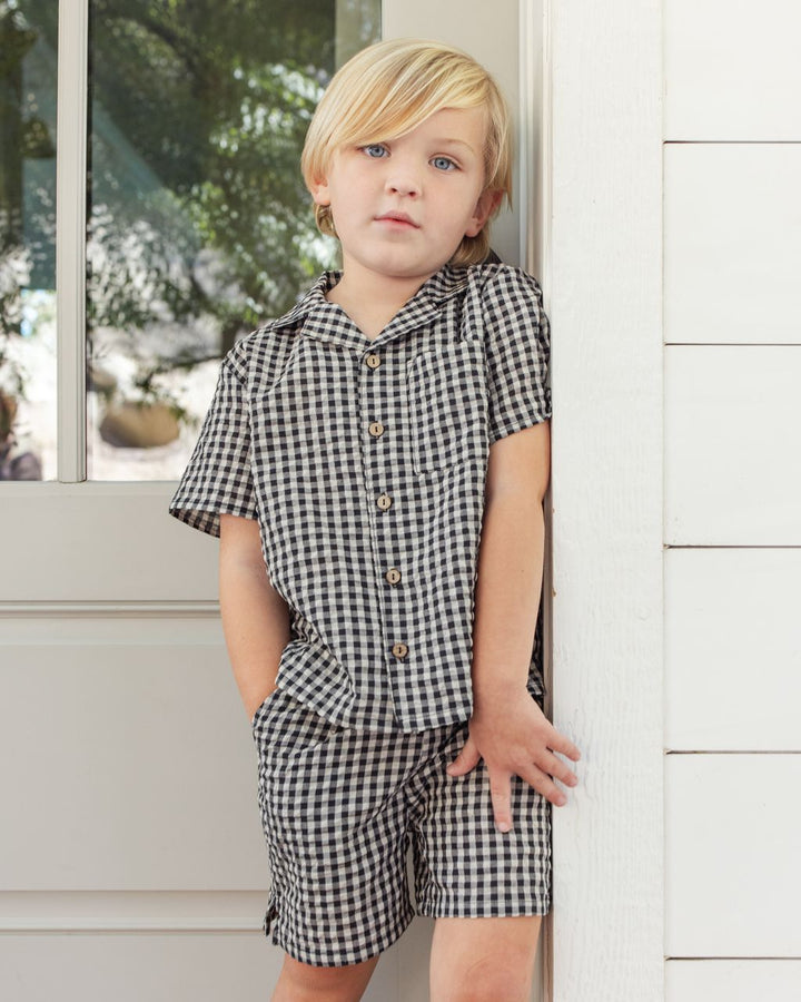 PERRY SHORT || BLACK CHECK