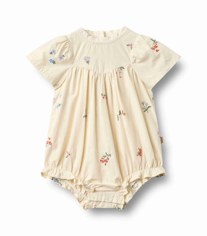 MARGIT ROMPER || IVORY EMBROIDERY FLOWERS