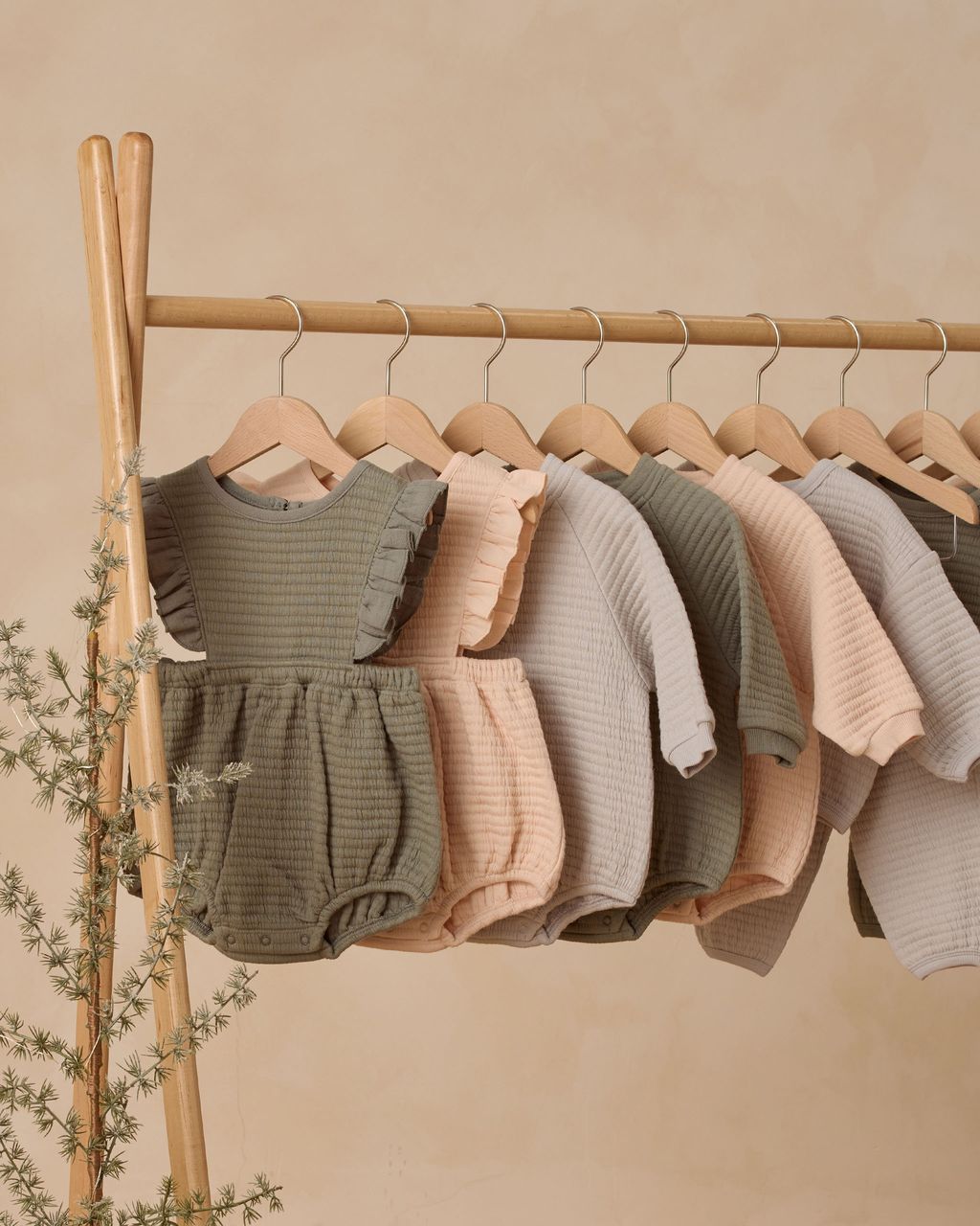 RUFFLE BUBBLE ROMPER || FOREST