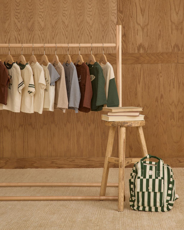 MINI BACKPACK || GREEN STRIPE