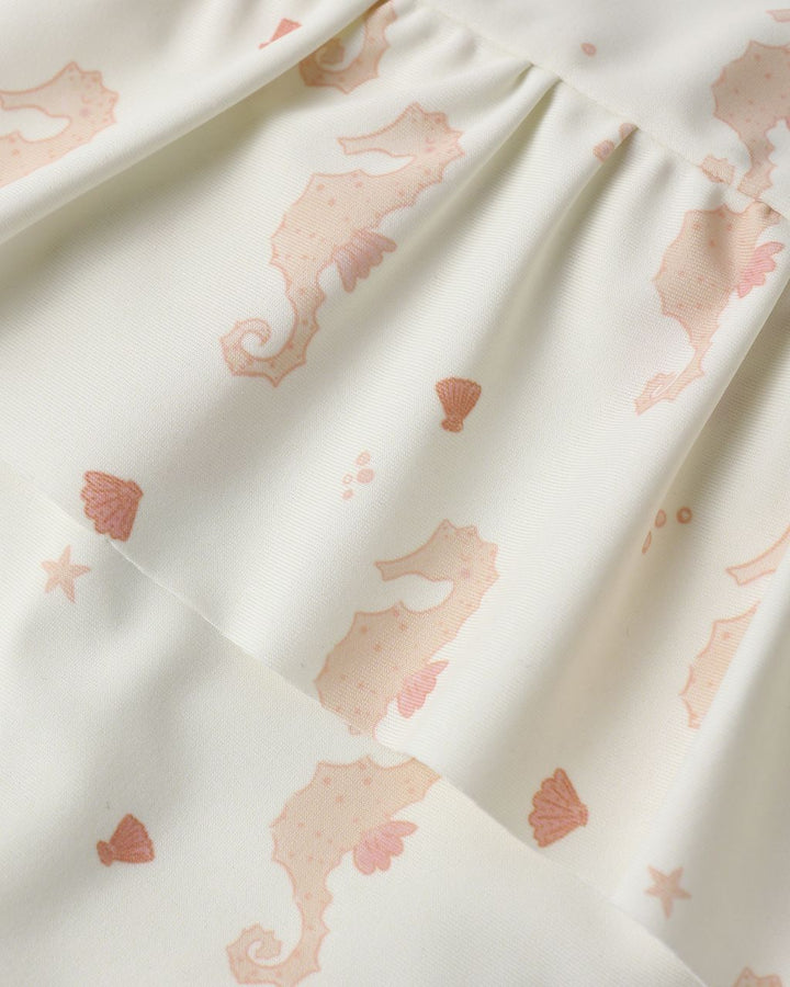 TORI SKIRTED ONE-PIECE || SEAHORSES