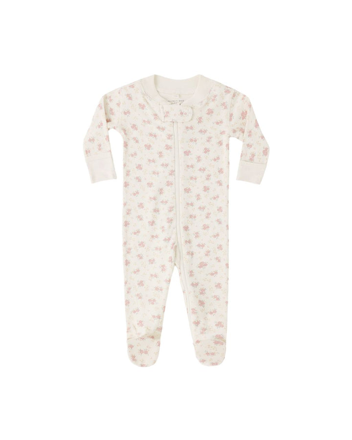 ZIP LONG SLEEVE SLEEPER FOOTIE || FLOWER FIELD