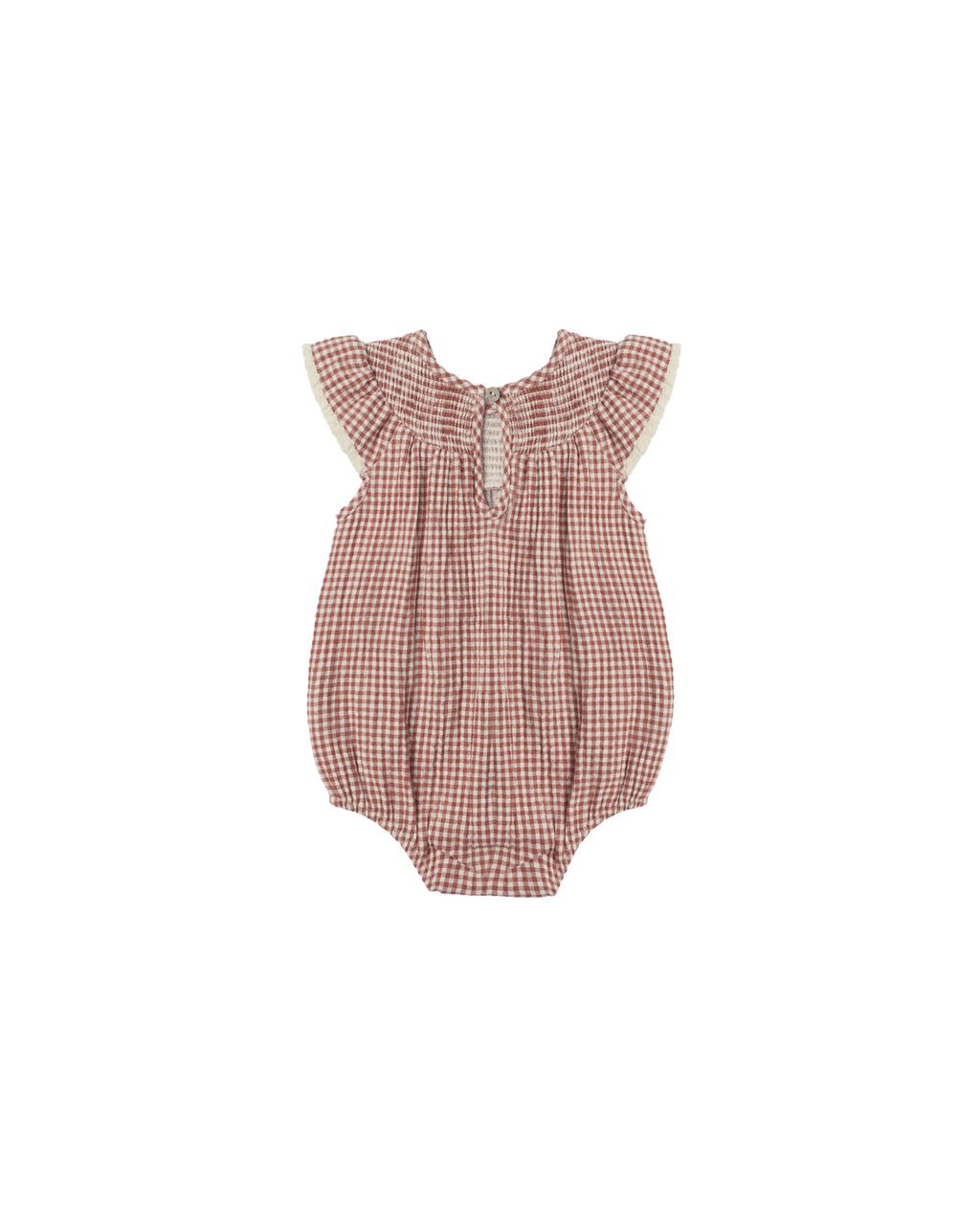 LENORE ROMPER || RED GINGHAM